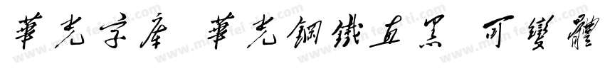 华光字库 华光钢铁直黑 可变体字体转换
